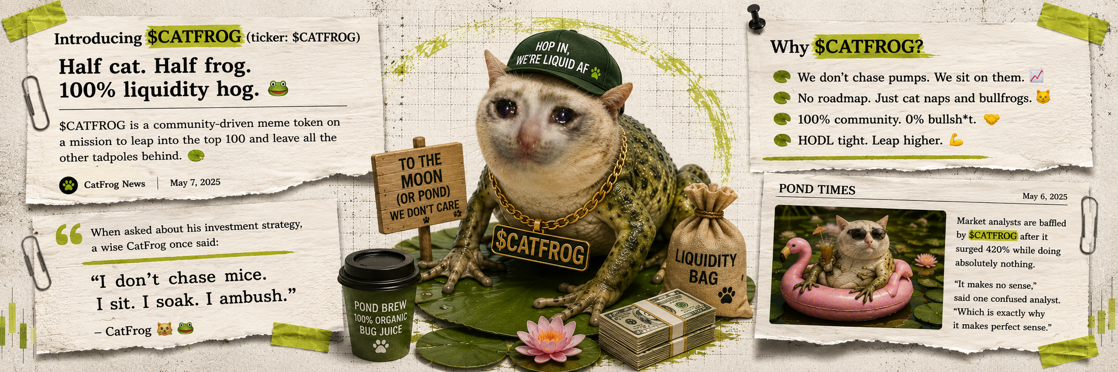 Token logo for catyfroggy